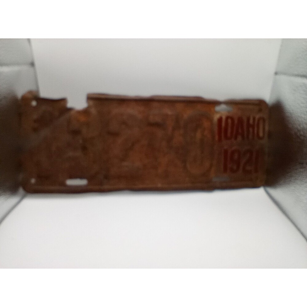 1921 Idaho License Plate RARE Fair Condition Vintage Collector Decor Garage